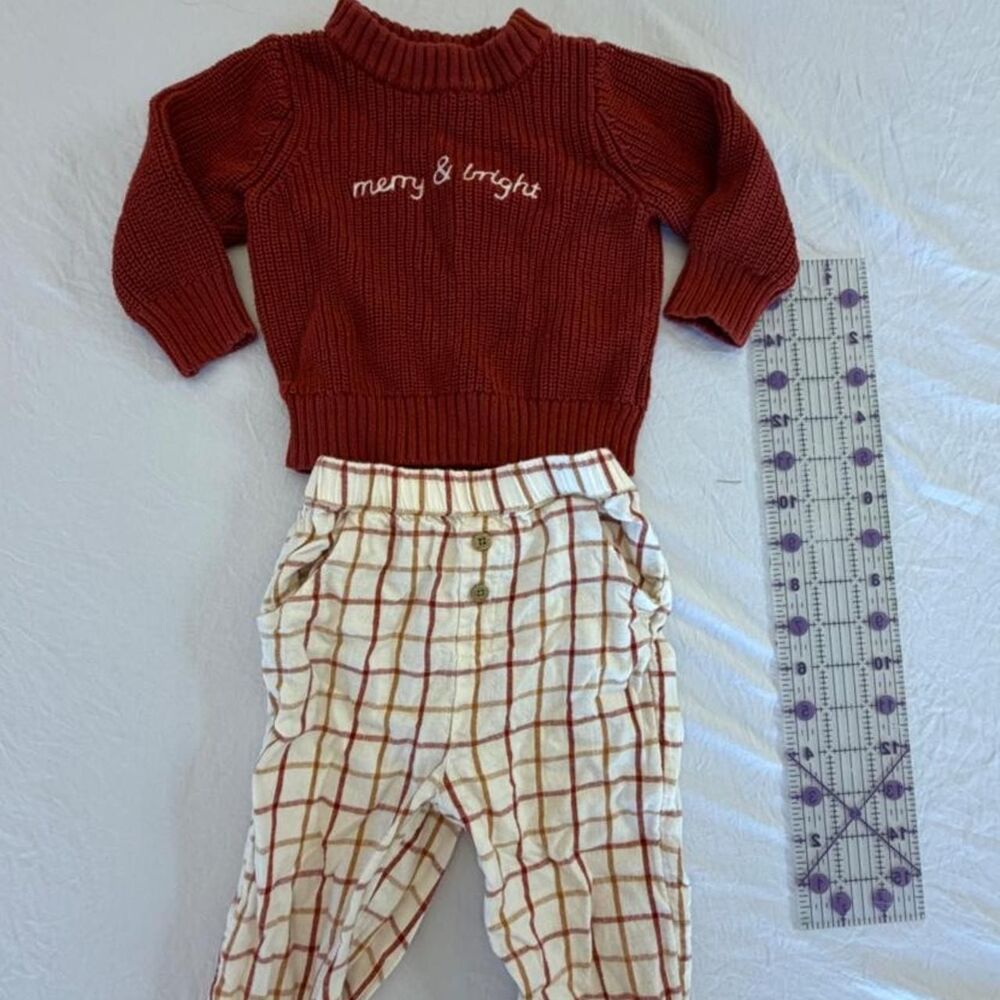 Cloud-island Men's Red and Burgundy Jumper